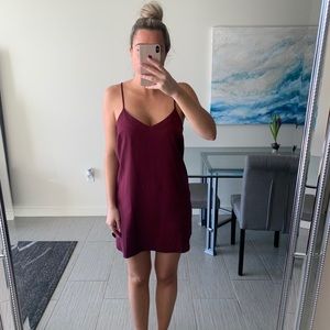 SOLD Burgundy Missguided Slip Dress